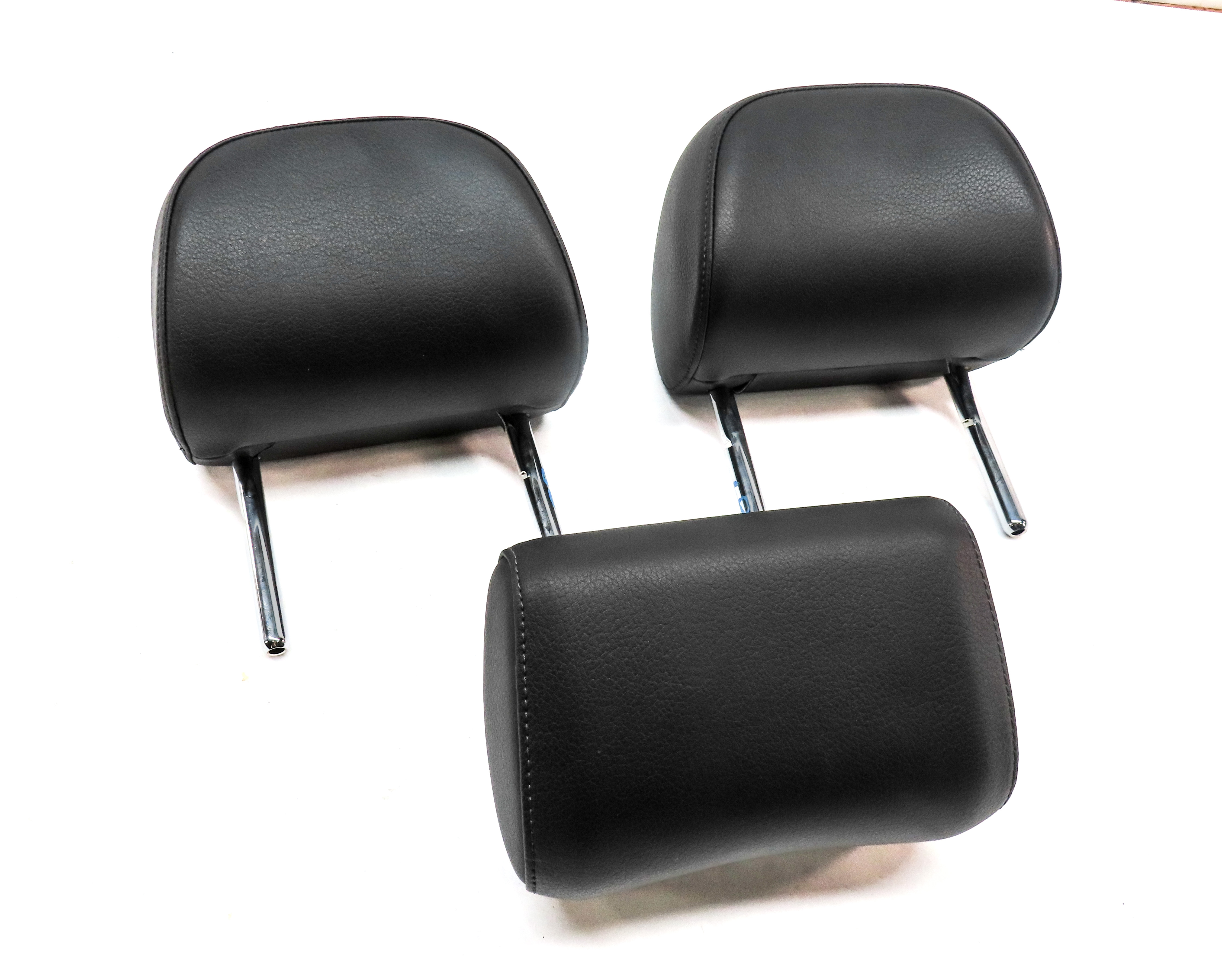 2015-2020 AUDI A3 (8V) REAR SEAT LEFT CENTER & RIGHT HEADREST SET-3 (BLACK) — exact item pictured